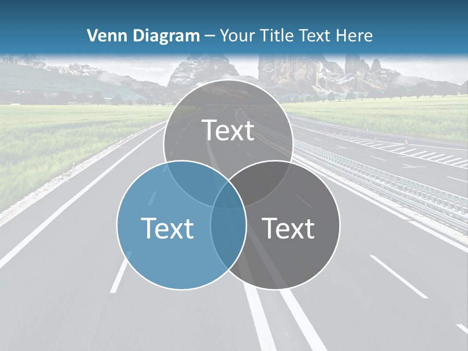 An Empty Road With Mountains In The Background PowerPoint Template