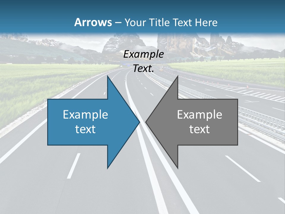 An Empty Road With Mountains In The Background PowerPoint Template