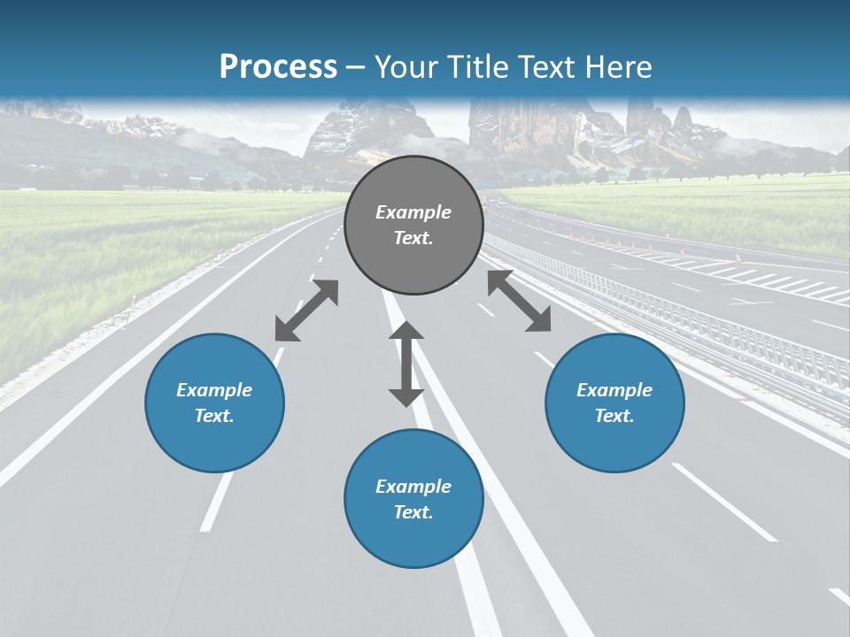 An Empty Road With Mountains In The Background PowerPoint Template