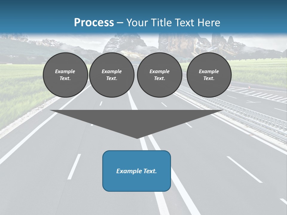 An Empty Road With Mountains In The Background PowerPoint Template