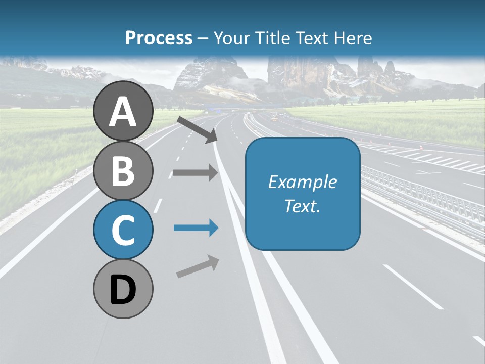 An Empty Road With Mountains In The Background PowerPoint Template