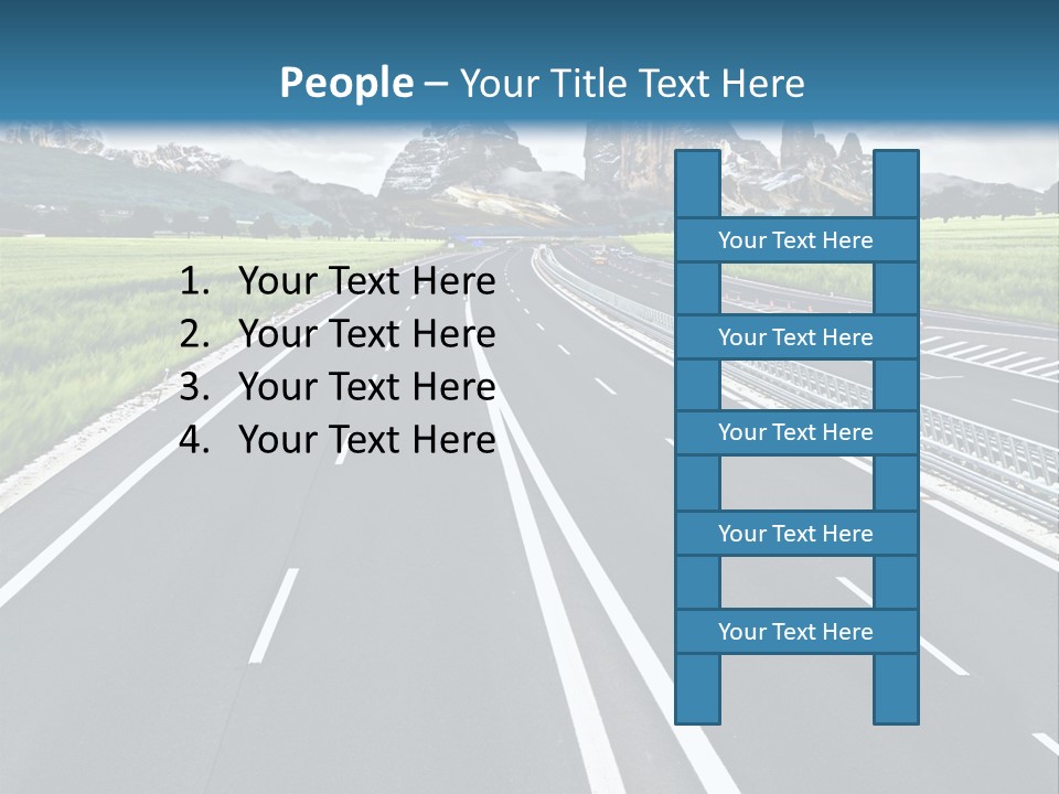 An Empty Road With Mountains In The Background PowerPoint Template