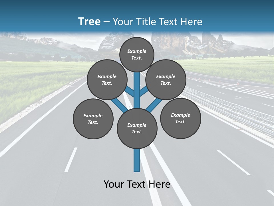 An Empty Road With Mountains In The Background PowerPoint Template