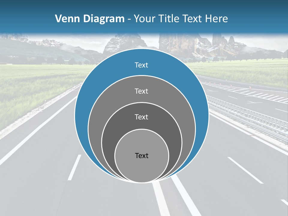 An Empty Road With Mountains In The Background PowerPoint Template