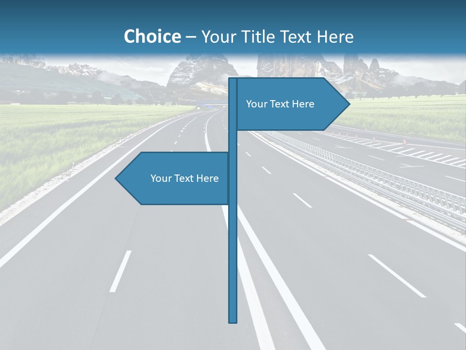 An Empty Road With Mountains In The Background PowerPoint Template