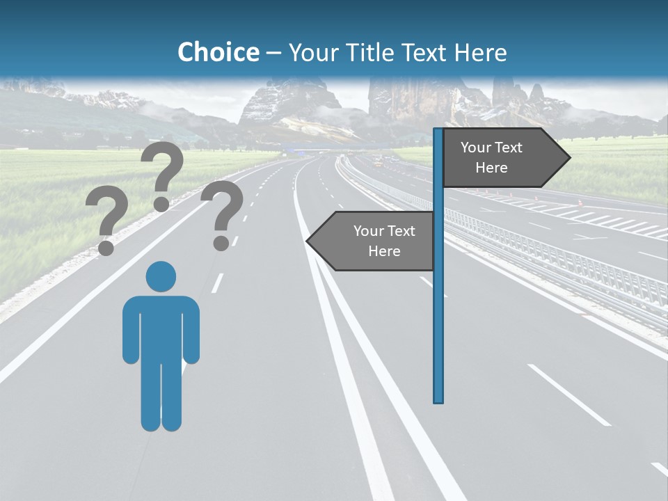 An Empty Road With Mountains In The Background PowerPoint Template