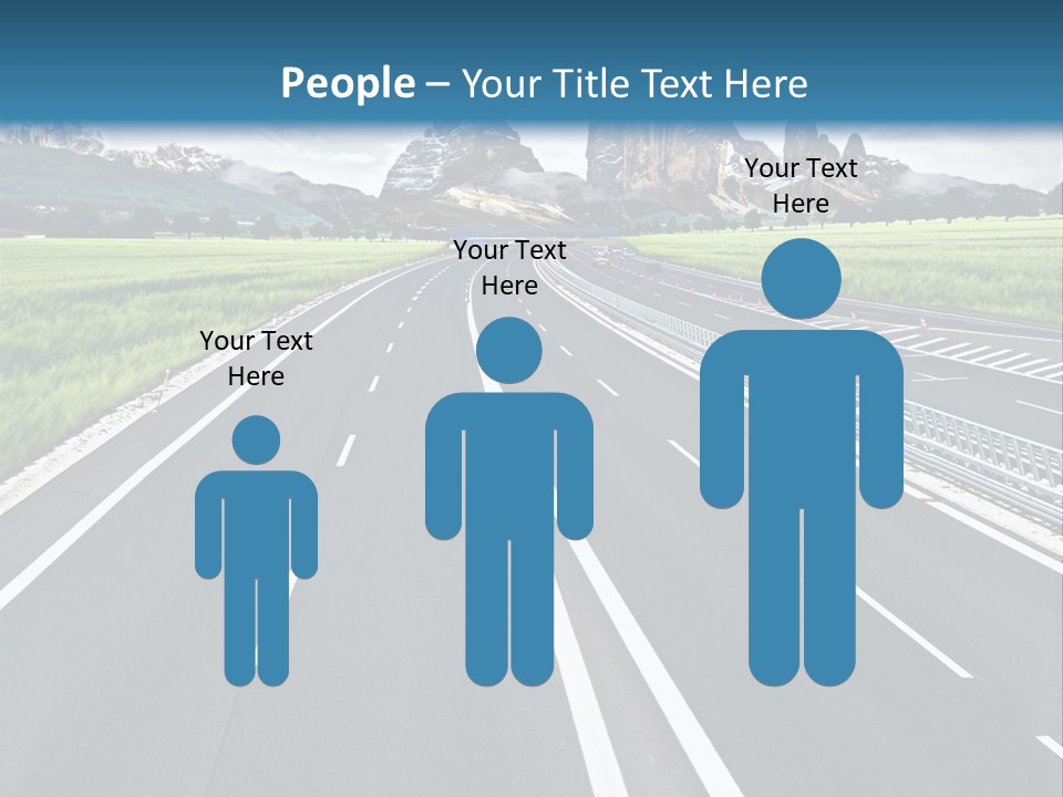 An Empty Road With Mountains In The Background PowerPoint Template