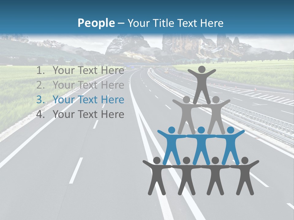 An Empty Road With Mountains In The Background PowerPoint Template