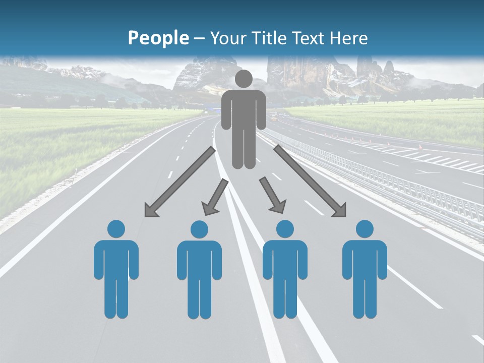 An Empty Road With Mountains In The Background PowerPoint Template