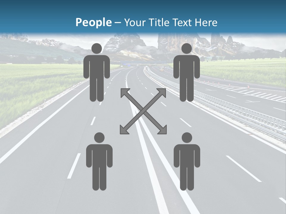 An Empty Road With Mountains In The Background PowerPoint Template