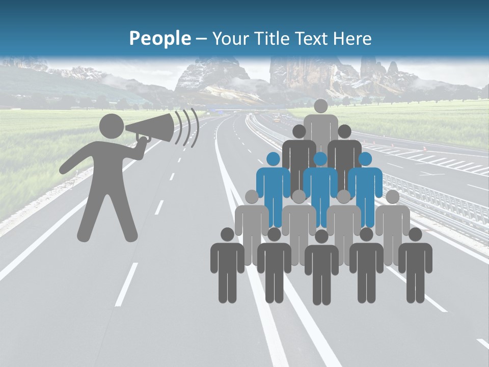 An Empty Road With Mountains In The Background PowerPoint Template