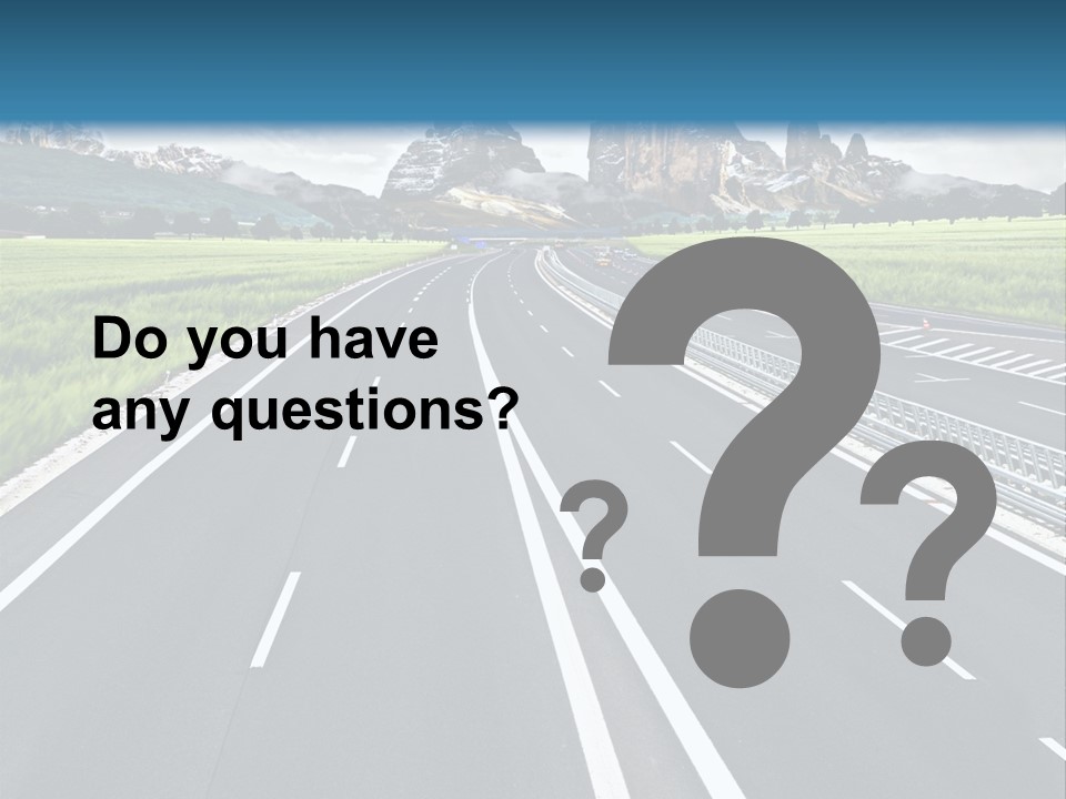 An Empty Road With Mountains In The Background PowerPoint Template