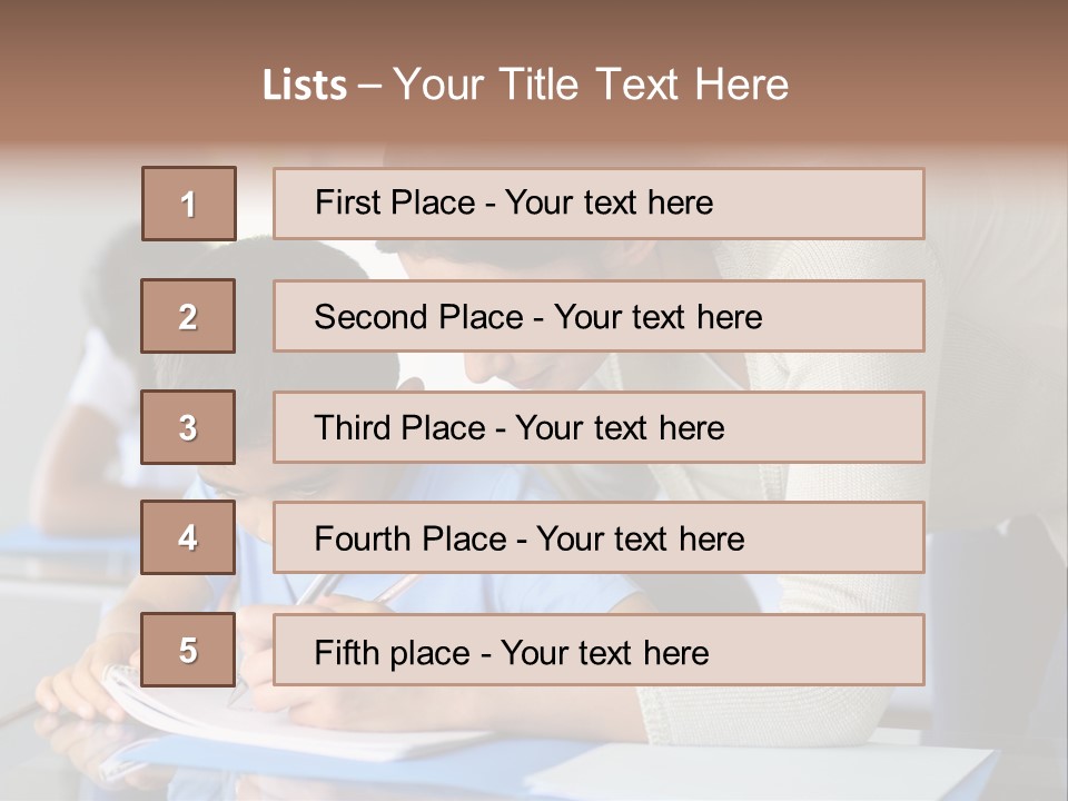 Writing Teaching Year Old PowerPoint Template