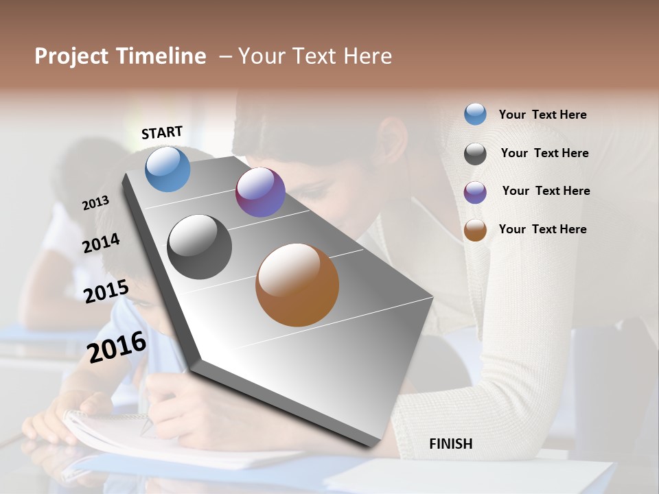 Writing Teaching Year Old PowerPoint Template