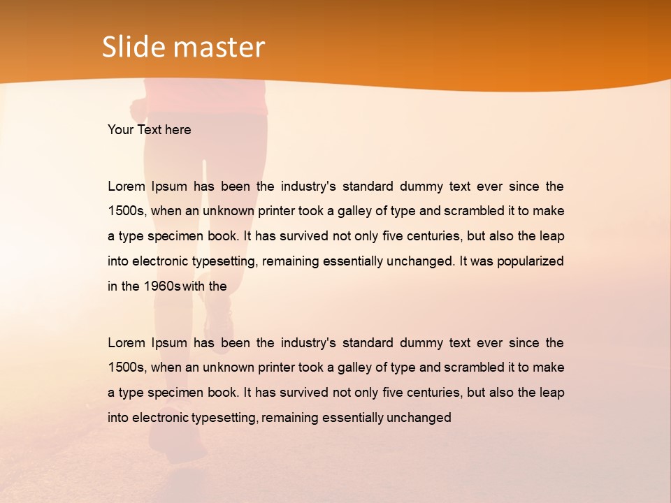 Woman Wellbeing Run PowerPoint Template