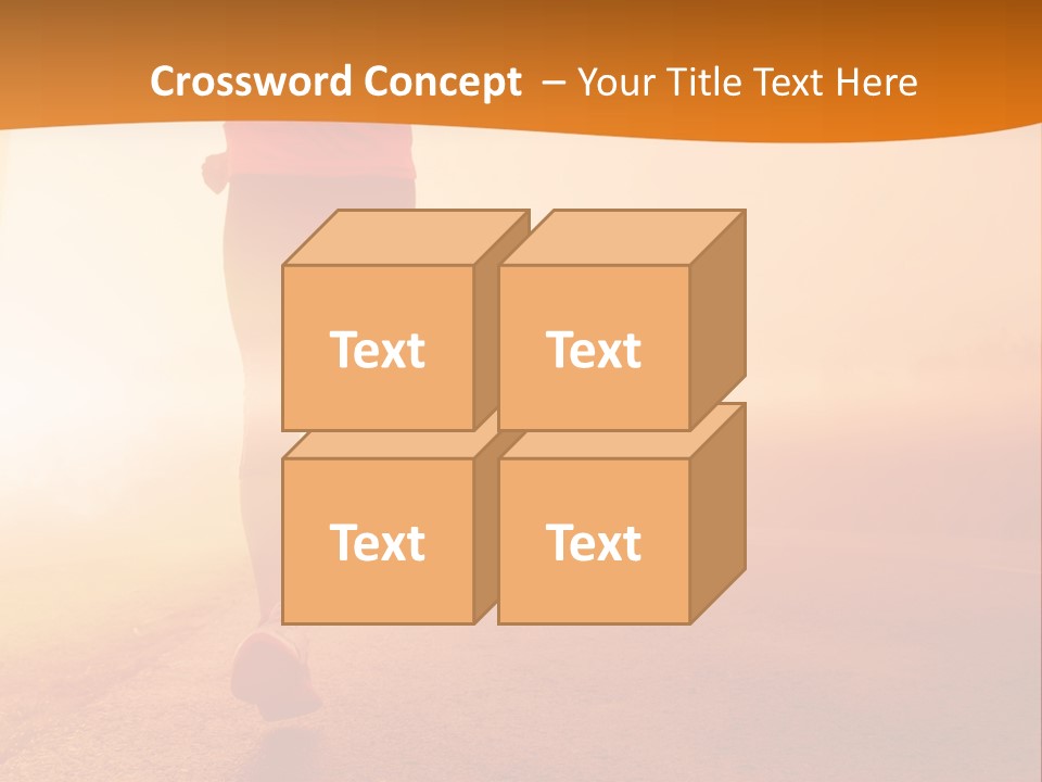 Woman Wellbeing Run PowerPoint Template