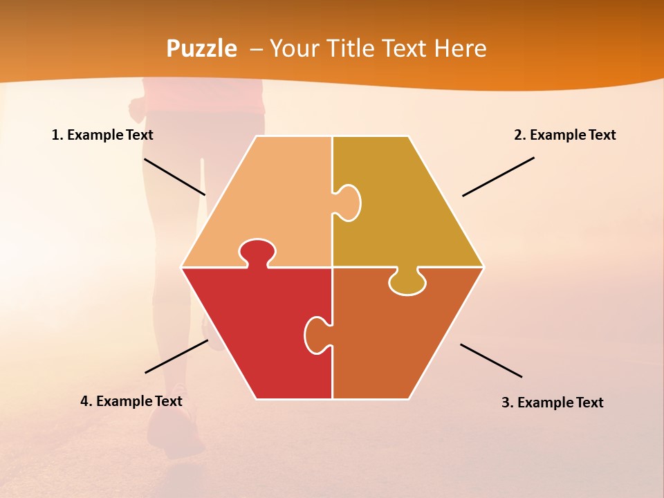 Woman Wellbeing Run PowerPoint Template