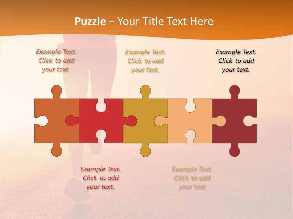 Woman Wellbeing Run PowerPoint Template