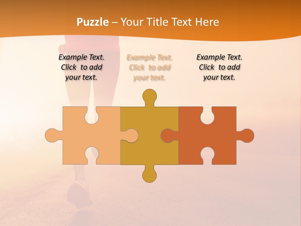 Woman Wellbeing Run PowerPoint Template