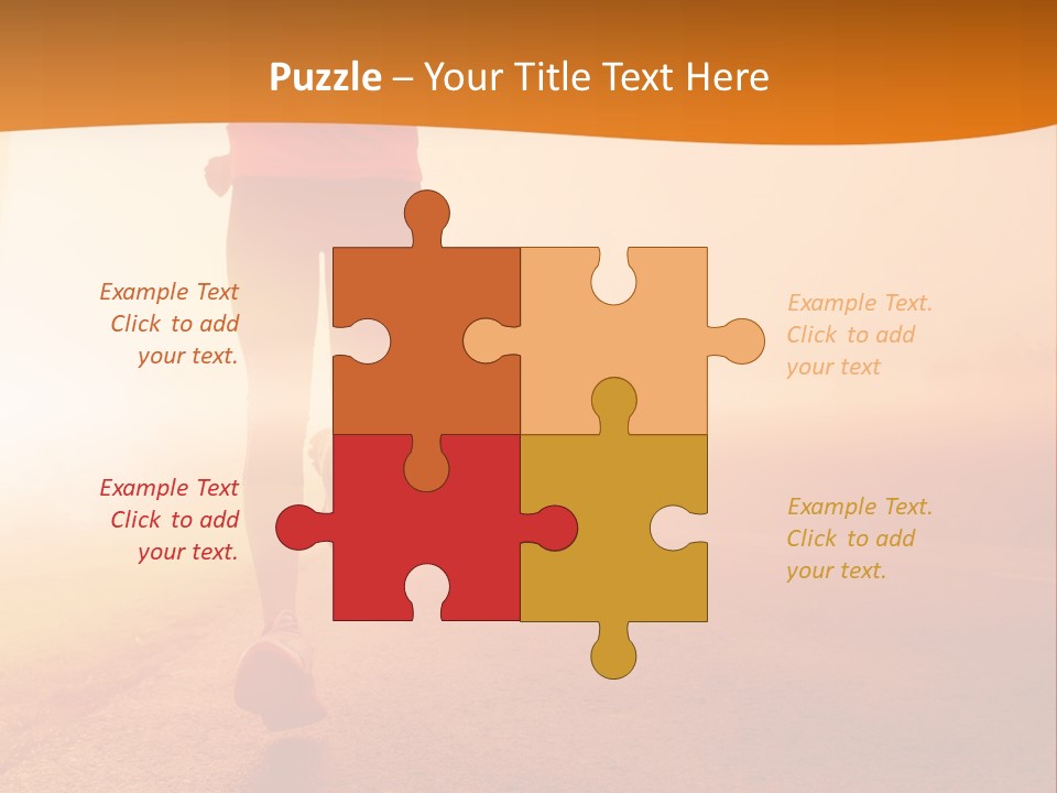 Woman Wellbeing Run PowerPoint Template