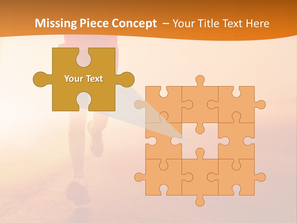 Woman Wellbeing Run PowerPoint Template