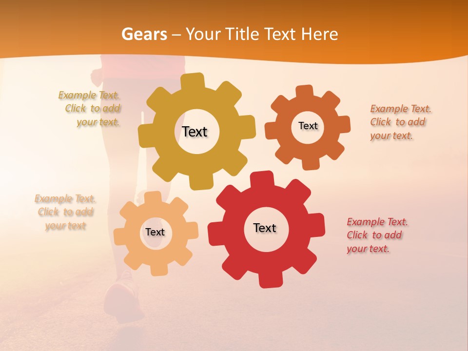 Woman Wellbeing Run PowerPoint Template