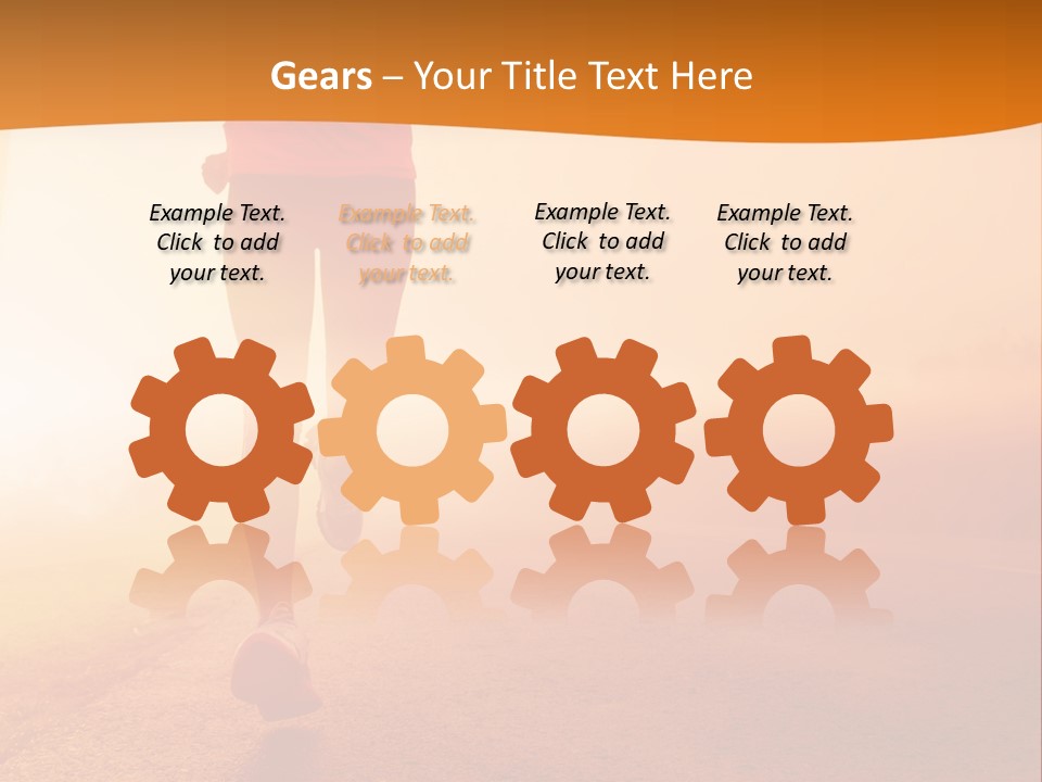 Woman Wellbeing Run PowerPoint Template