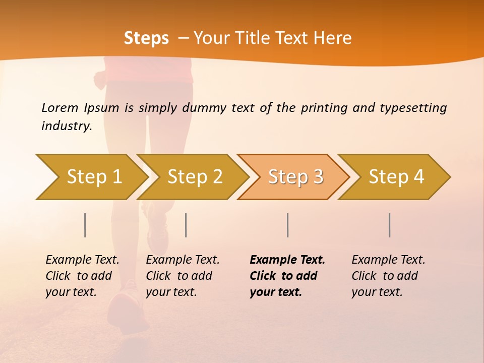 Woman Wellbeing Run PowerPoint Template