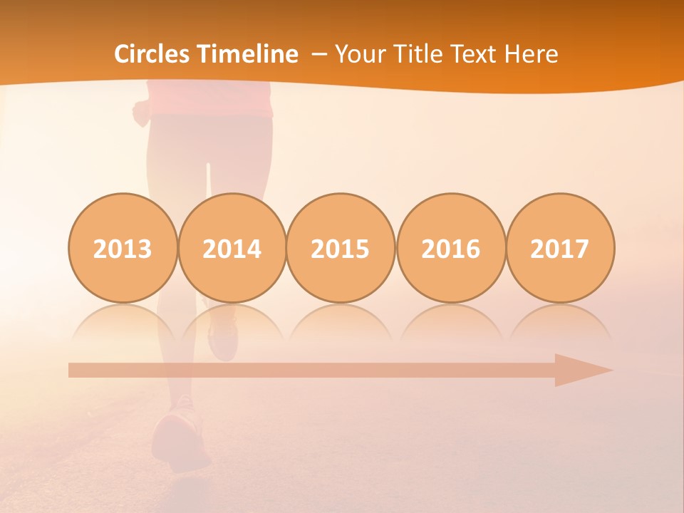 Woman Wellbeing Run PowerPoint Template