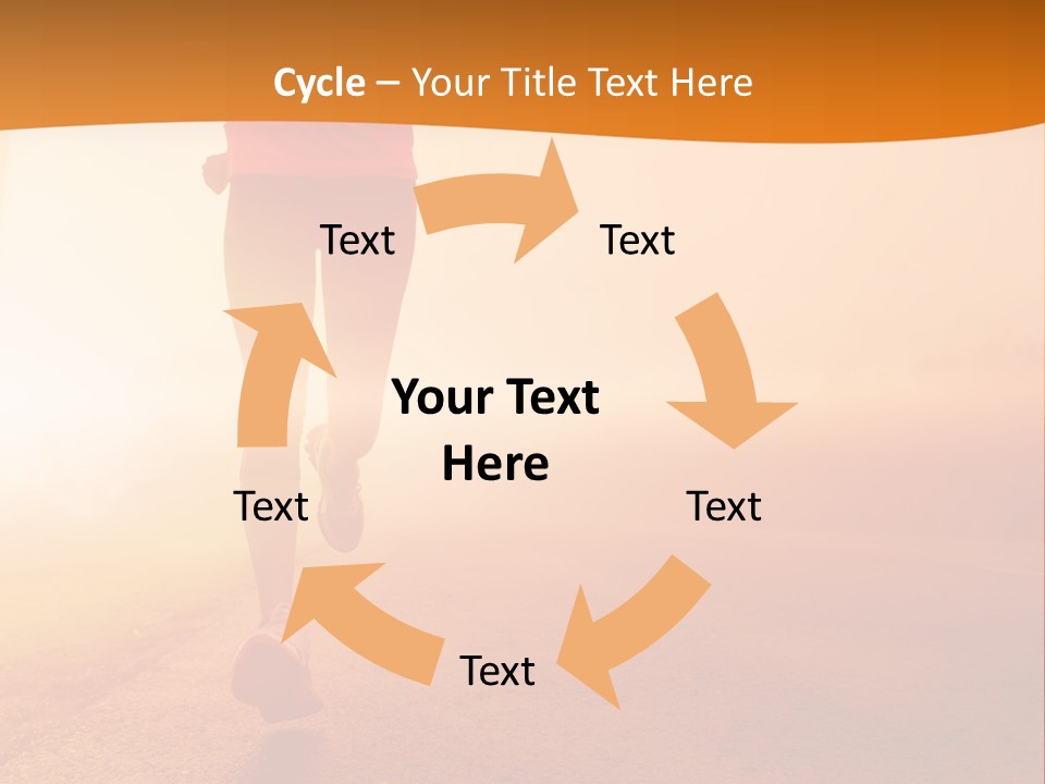 Woman Wellbeing Run PowerPoint Template
