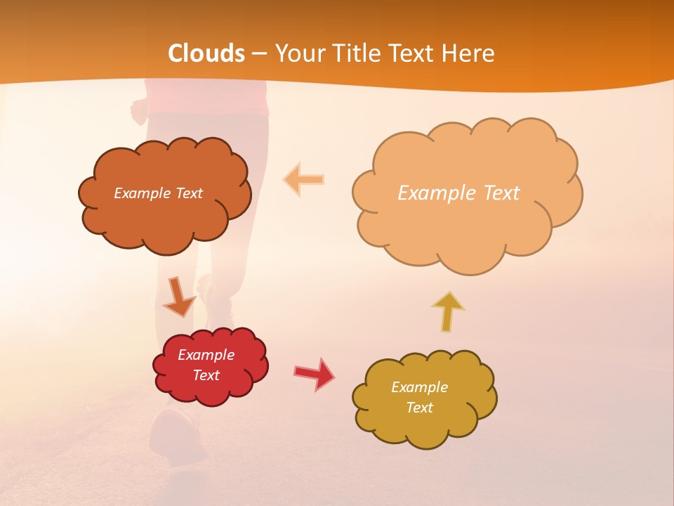 Woman Wellbeing Run PowerPoint Template