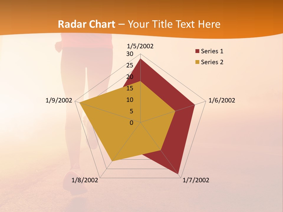 Woman Wellbeing Run PowerPoint Template