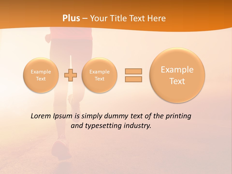 Woman Wellbeing Run PowerPoint Template