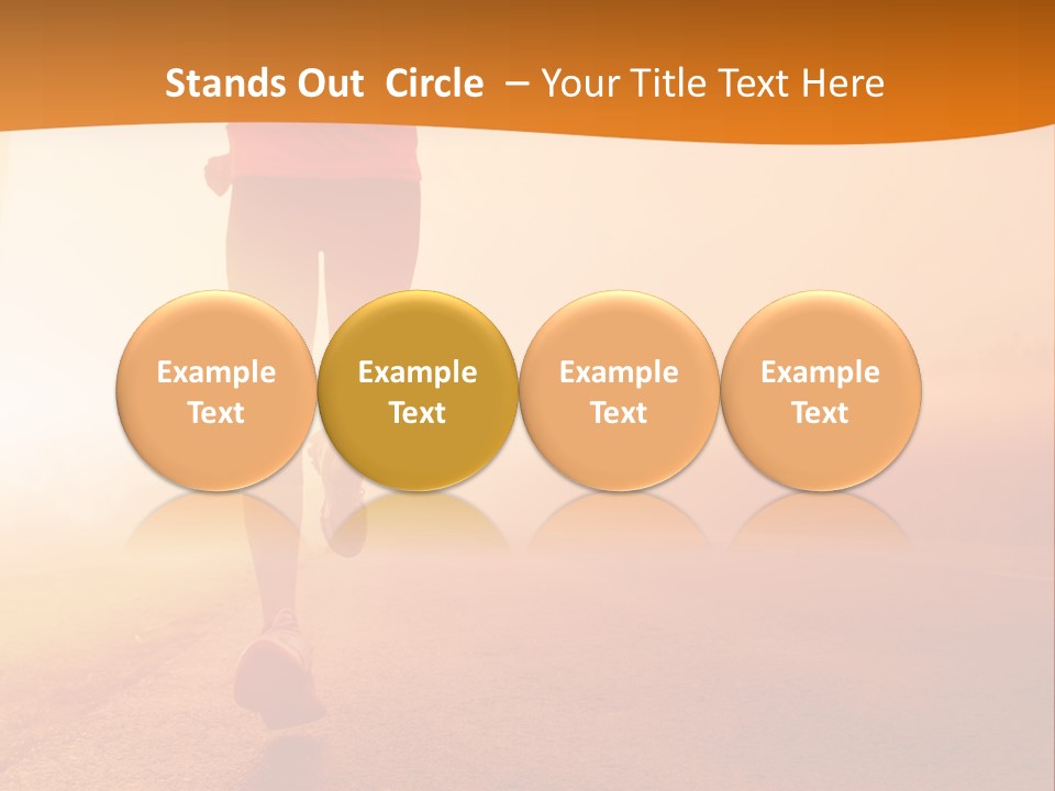 Woman Wellbeing Run PowerPoint Template