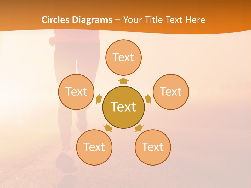 Woman Wellbeing Run PowerPoint Template