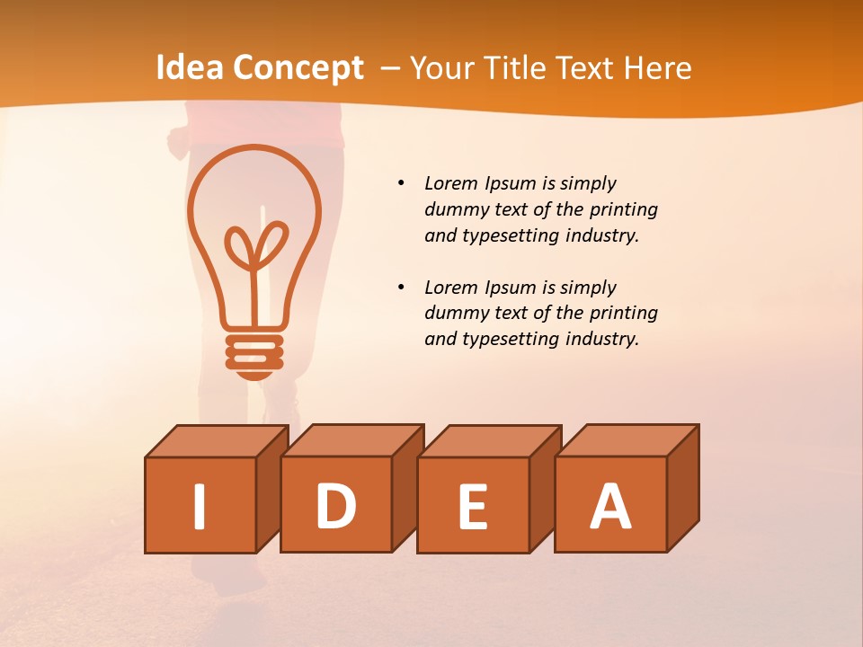 Woman Wellbeing Run PowerPoint Template