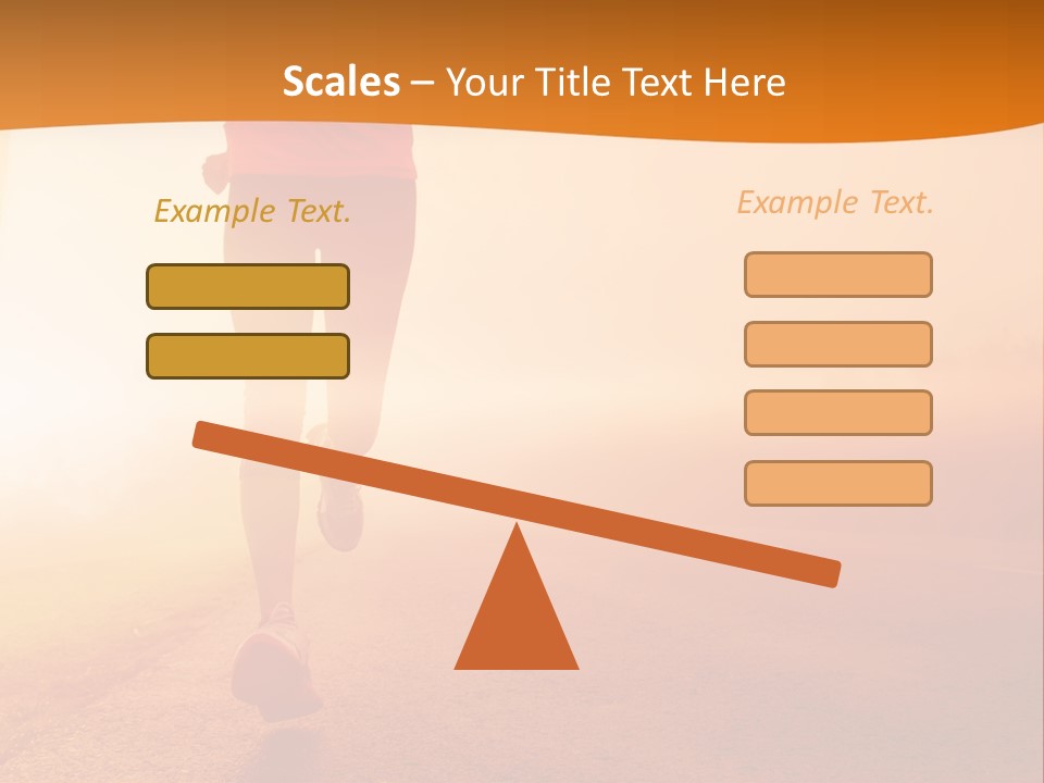 Woman Wellbeing Run PowerPoint Template