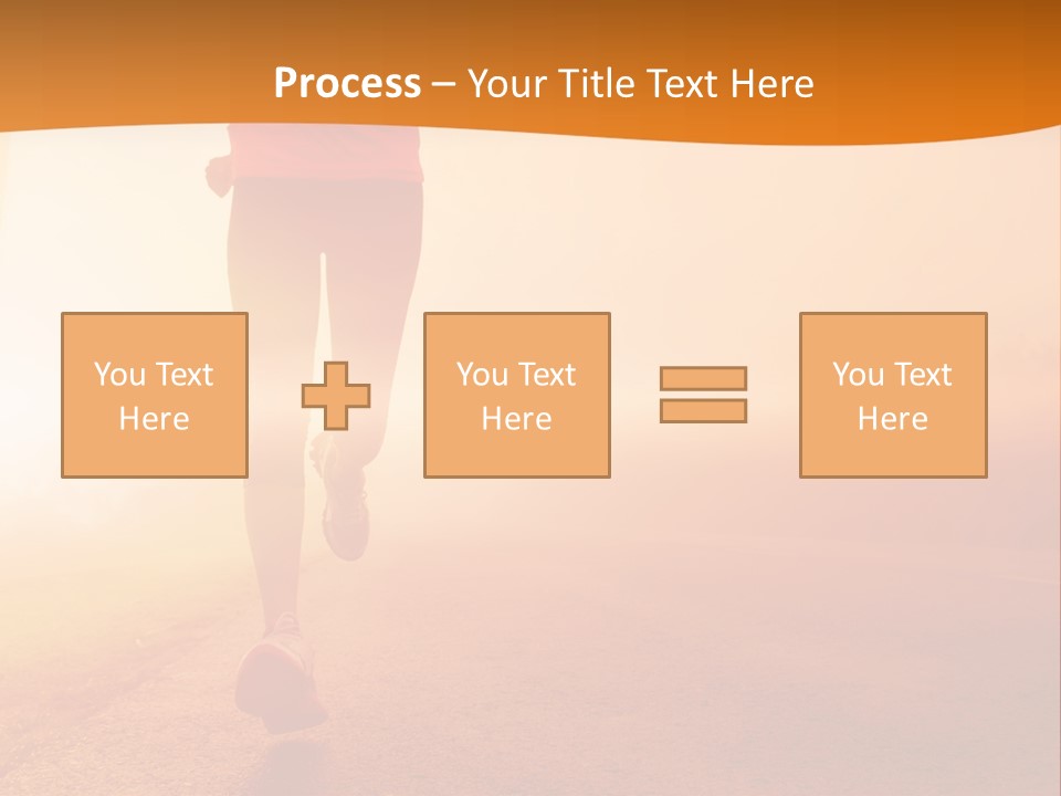 Woman Wellbeing Run PowerPoint Template