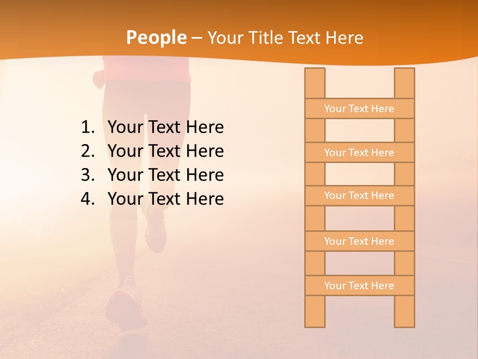 Woman Wellbeing Run PowerPoint Template