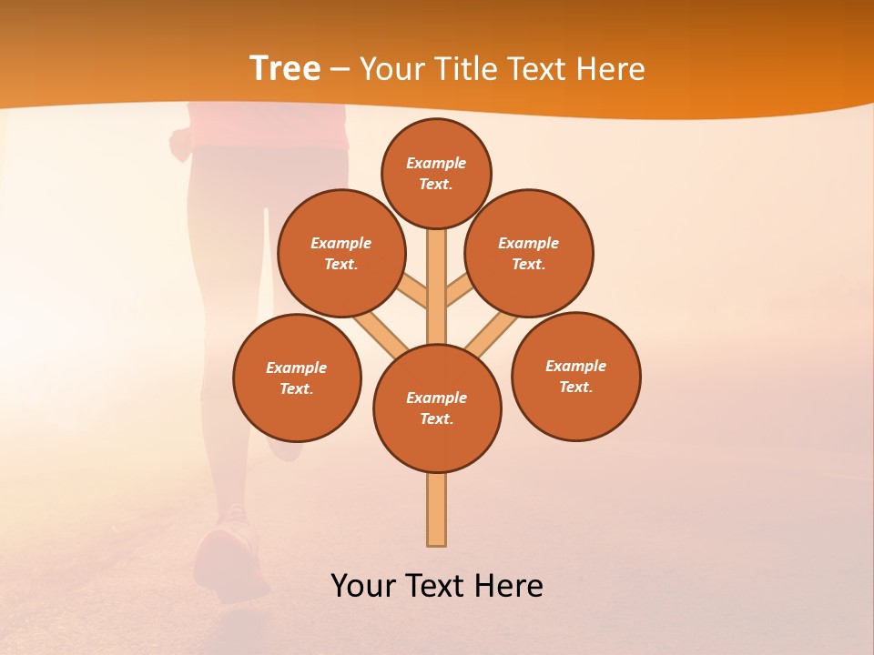 Woman Wellbeing Run PowerPoint Template