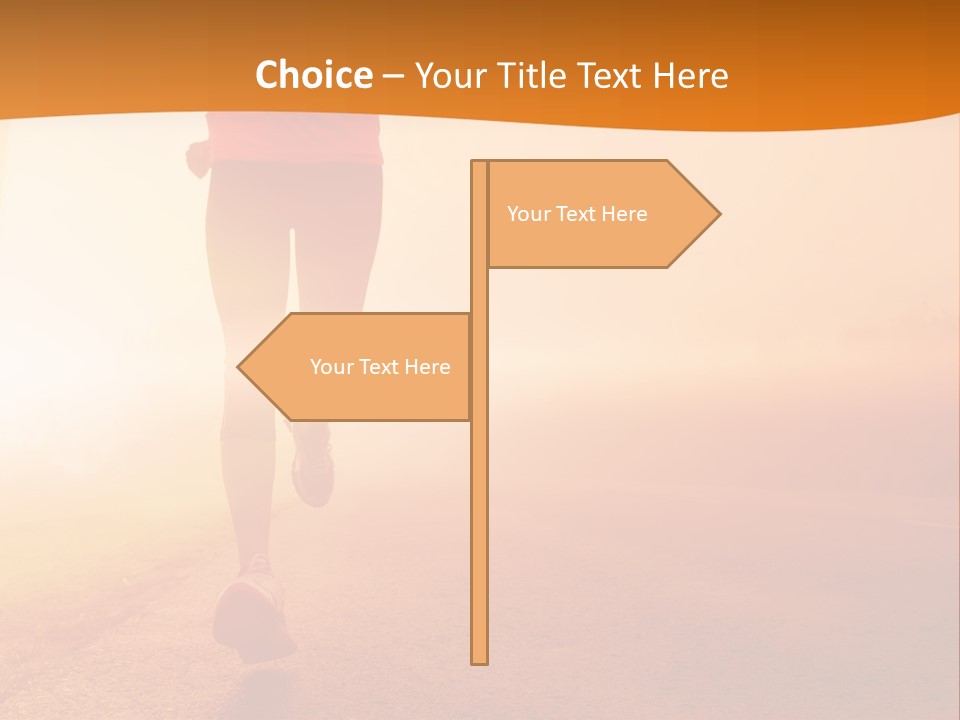 Woman Wellbeing Run PowerPoint Template