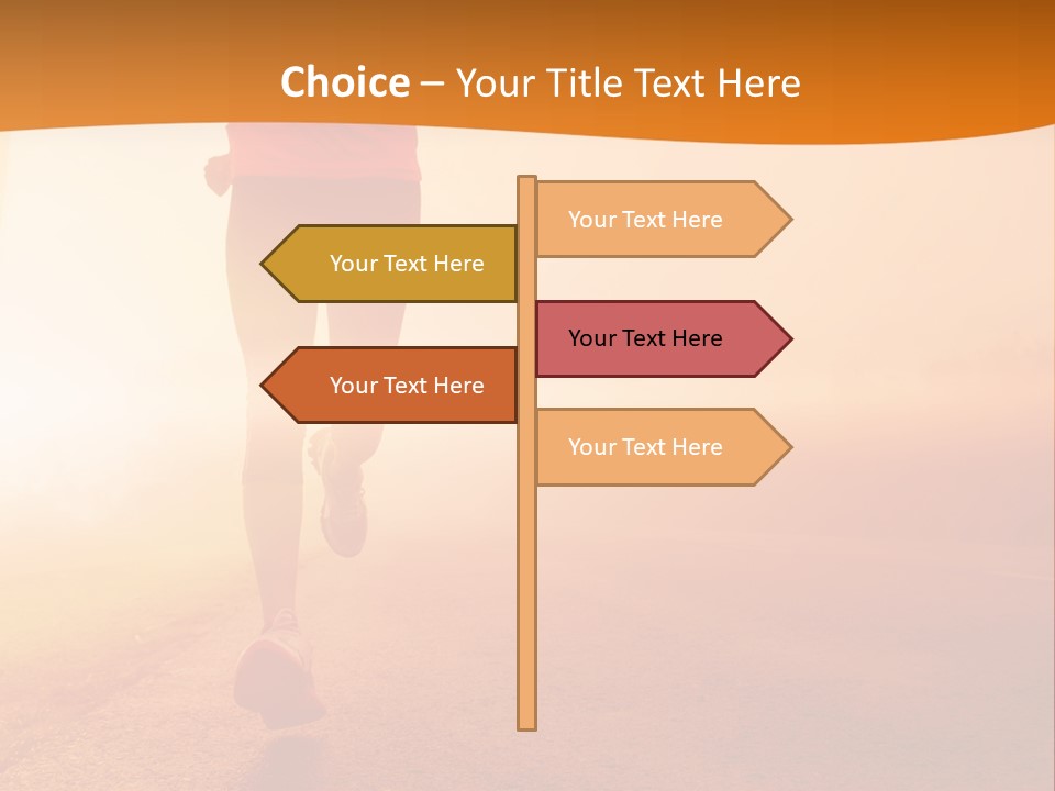 Woman Wellbeing Run PowerPoint Template