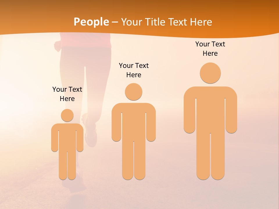 Woman Wellbeing Run PowerPoint Template