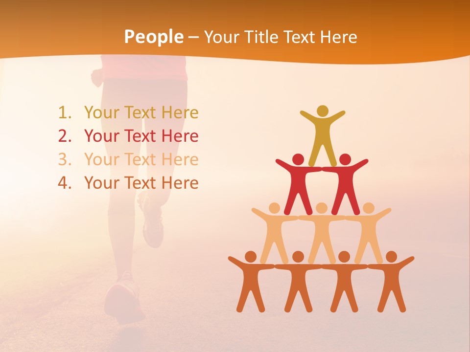 Woman Wellbeing Run PowerPoint Template