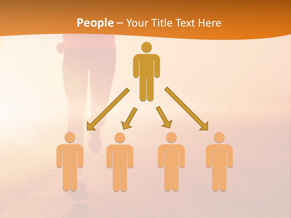 Woman Wellbeing Run PowerPoint Template