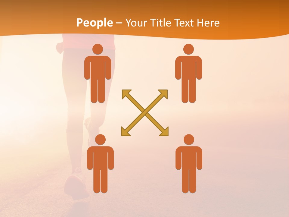 Woman Wellbeing Run PowerPoint Template