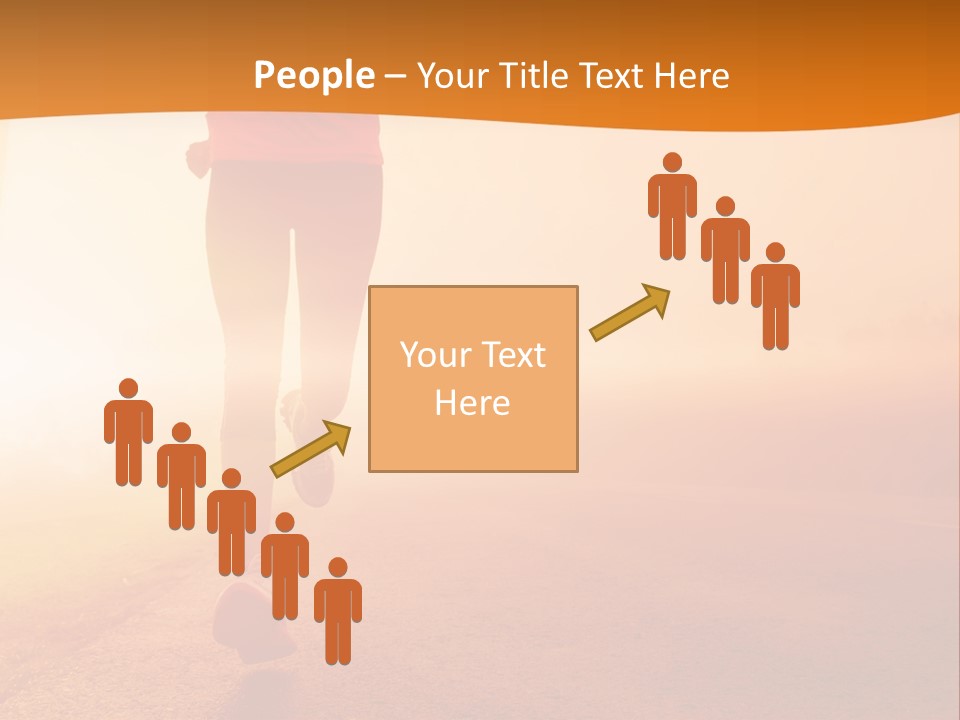 Woman Wellbeing Run PowerPoint Template