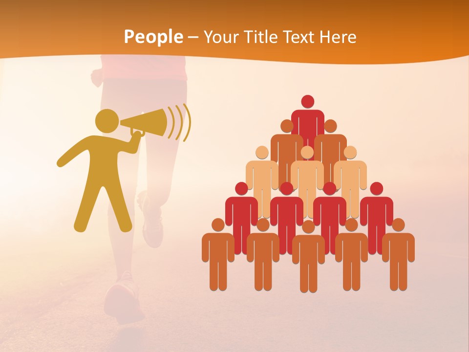 Woman Wellbeing Run PowerPoint Template