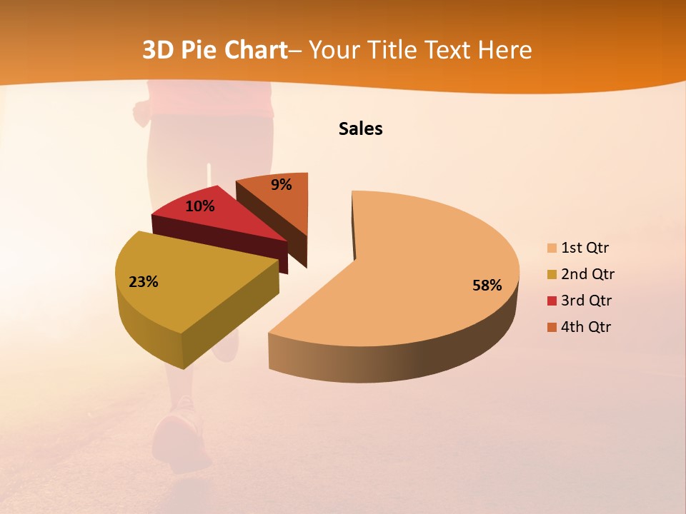 Woman Wellbeing Run PowerPoint Template