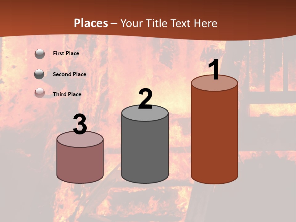 Bright Stairs Fire PowerPoint Template